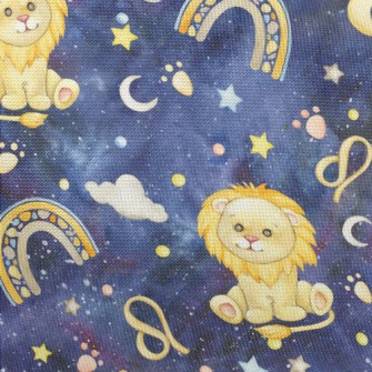 Leo Shining In The Starry Sky Pongee