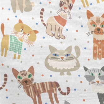 Cats With Weird Eyes Pongee