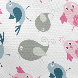 Confused Little Birds Pongee