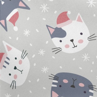 Cat Wearing Santa&#39;s Hat Pongee