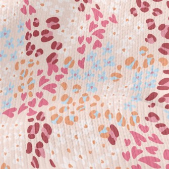Floral Heart And Animal Print  Stretch Jersey