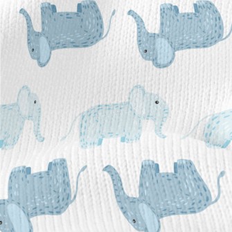 Cute Little Elephants Waiting  Stretch Jersey