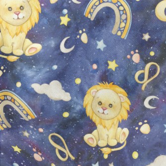 Leo Shining In The Starry Sky Lightweight Cotton Poplin
