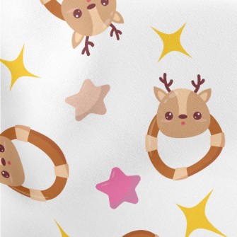 Cute Elk Shaped Rattle Lightweight Cotton Poplin