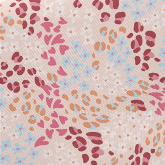 Floral Heart And Animal Print  Midweight Cotton Poplin