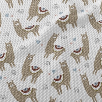 Alpaca With Eyes Closed And Co Birdseye Piqué