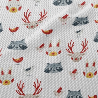 Animals Full Of Seasonal Color Birdseye Piqué