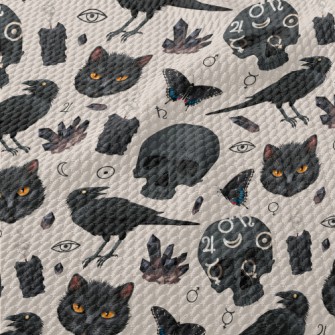 Witch&#39;s Minions Crow And B Birdseye Piqué