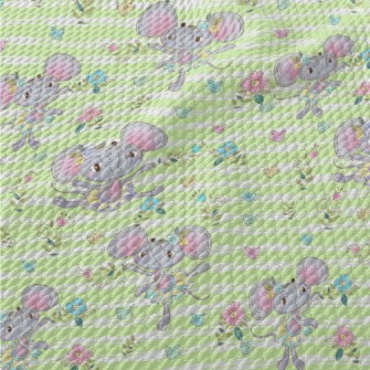 Cute Animal Ballerinas Birdseye Piqué
