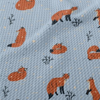 Lonely Fox Preparing For Winte Birdseye Piqué