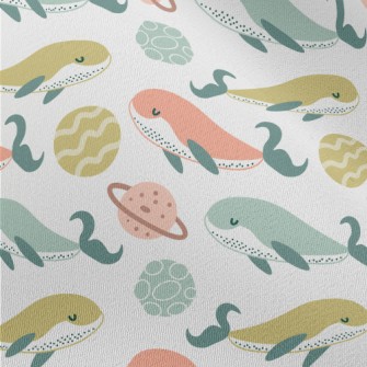 Three Colored Whale And Space  Chiffon