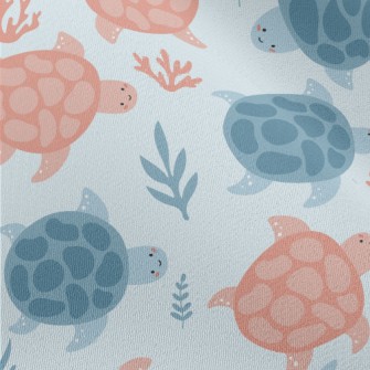 Little Turtles Swimming Freely Chiffon