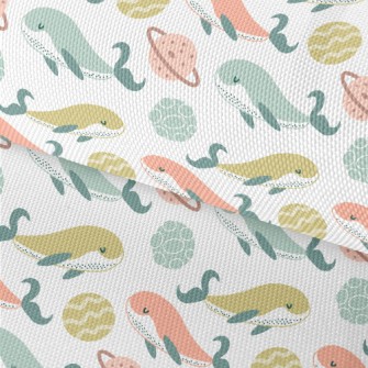 Three Colored Whale And Space  Waterproof Oxford