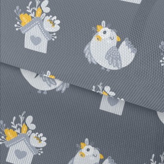 Flowers Dotted With Houses And Waterproof Oxford