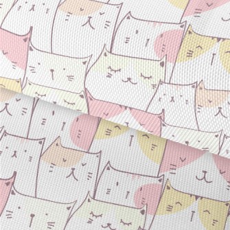 Full Of Cute And Docile Kitten Waterproof Oxford