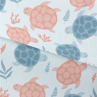 Little Turtles Swimming Freely Waterproof Oxford
