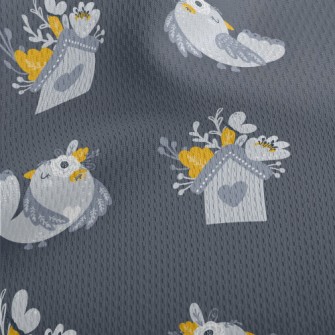 Flowers Dotted With Houses And Athletic Mesh Flat Back