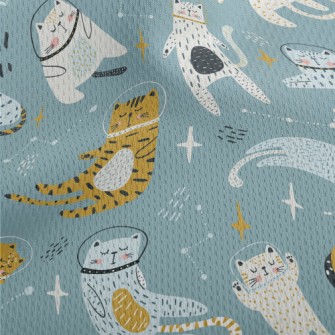 Cat Wearing Astronaut Helmet Athletic Mesh Flat Back