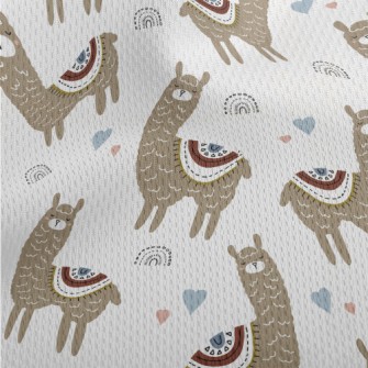 Alpaca With Eyes Closed And Co Athletic Mesh Flat Back