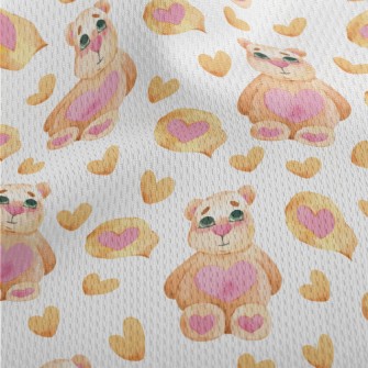 Watercolor Style Heart-shaped  Athletic Mesh Flat Back