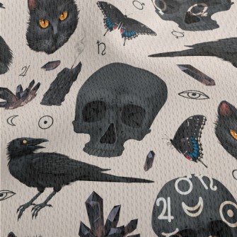 Witch&#39;s Minions Crow And B Athletic Mesh Flat Back