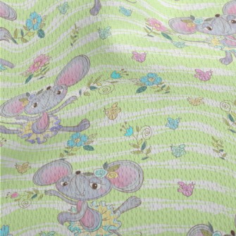 Cute Animal Ballerinas Athletic Mesh Flat Back