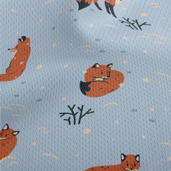 Lonely Fox Preparing For Winte Athletic Mesh Flat Back
