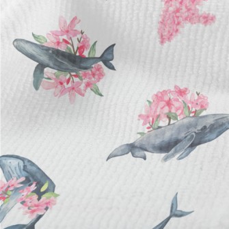 Watercolor Blue Whale And Cher Terry