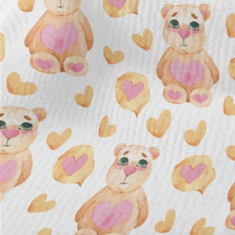 Watercolor Style Heart-shaped  Terry