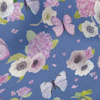 Blooming Hydrangea And Butterf Terry