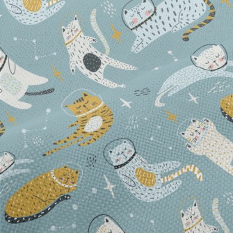 Cat Wearing Astronaut Helmet Performance Linen