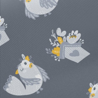 Flowers Dotted With Houses And Twill
