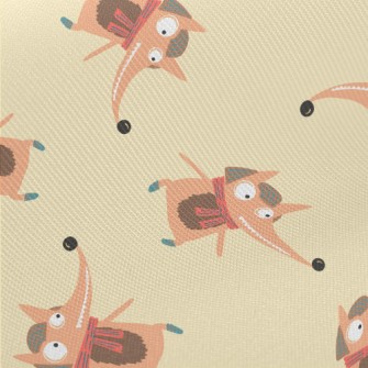 Cunning Orange Animal Twill