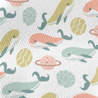 Three Colored Whale And Space  Standard Corduroy