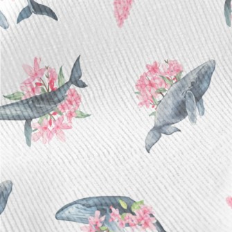 Watercolor Blue Whale And Cher Standard Corduroy