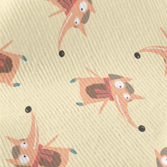 Cunning Orange Animal Standard Corduroy