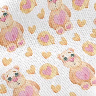 Watercolor Style Heart-shaped  Standard Corduroy