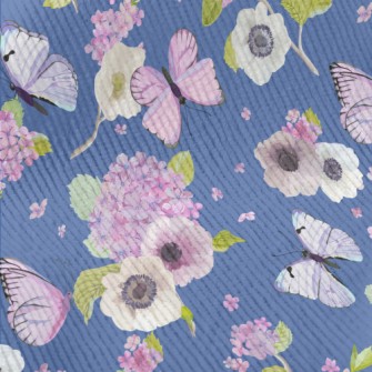 Blooming Hydrangea And Butterf Standard Corduroy