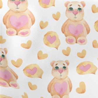 Watercolor Style Heart-shaped  Stretch Ponte