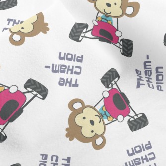 Monkey Driving An Off-road Veh Micro Fleece