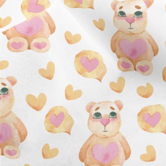 Watercolor Style Heart-shaped  Micro Fleece