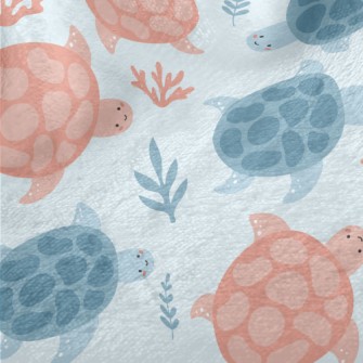 Little Turtles Swimming Freely Minky