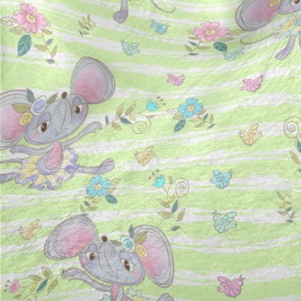 Cute Animal Ballerinas Minky