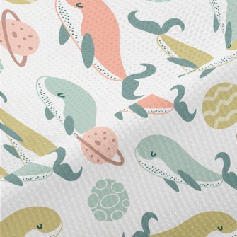 Three Colored Whale And Space  Piqué