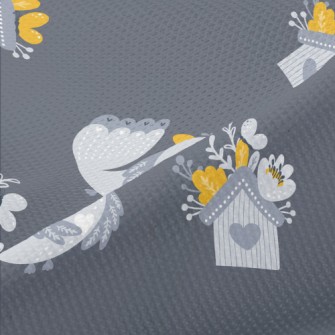 Flowers Dotted With Houses And Piqué