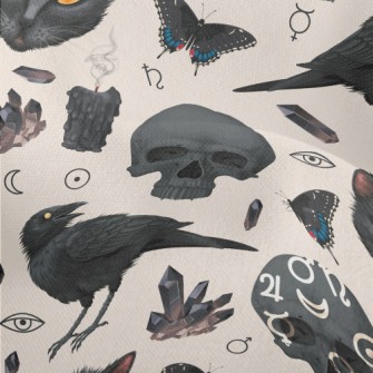 Witch&#39;s Minions Crow And B Lightweight Performance Linen