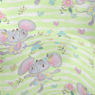 Cute Animal Ballerinas Lightweight Performance Linen