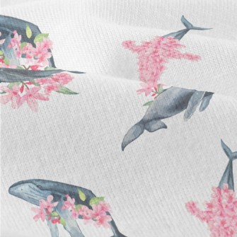 Watercolor Blue Whale And Cher Modern Jersey