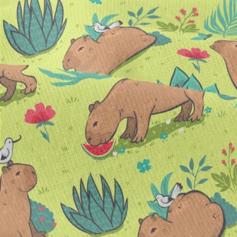 Capybara Playing In The Grass Modern Jersey