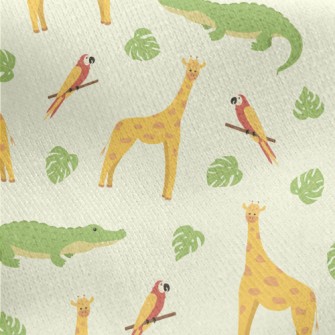 Unique Giraffe And Friends Jersey Backed Fleece